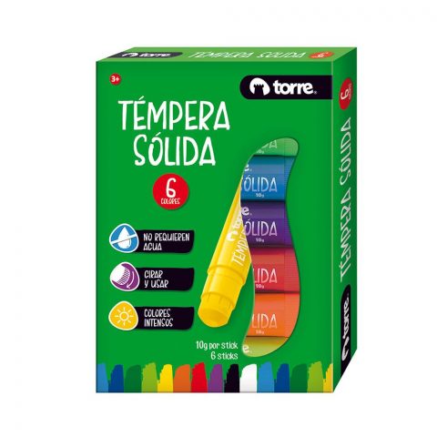 Témpera Sólida 6 colores