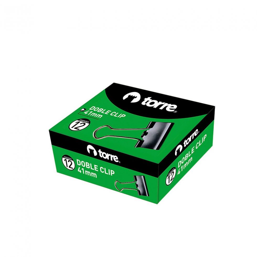 Caja 12 Doble Clip Torre 32 mm