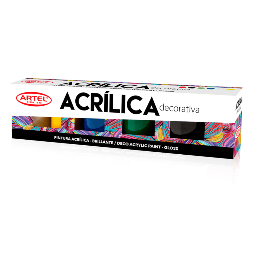 Set 6 Pintura Acrílica Decorativa Artel