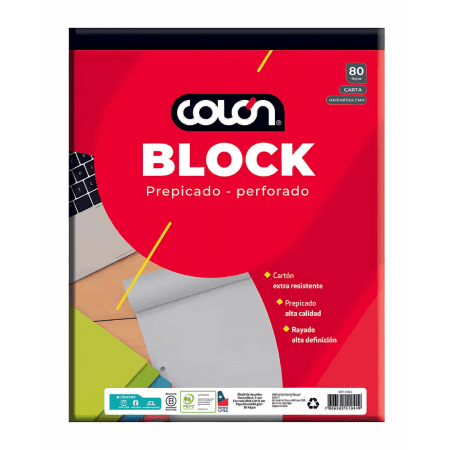 Block Prepicado Carta Colon