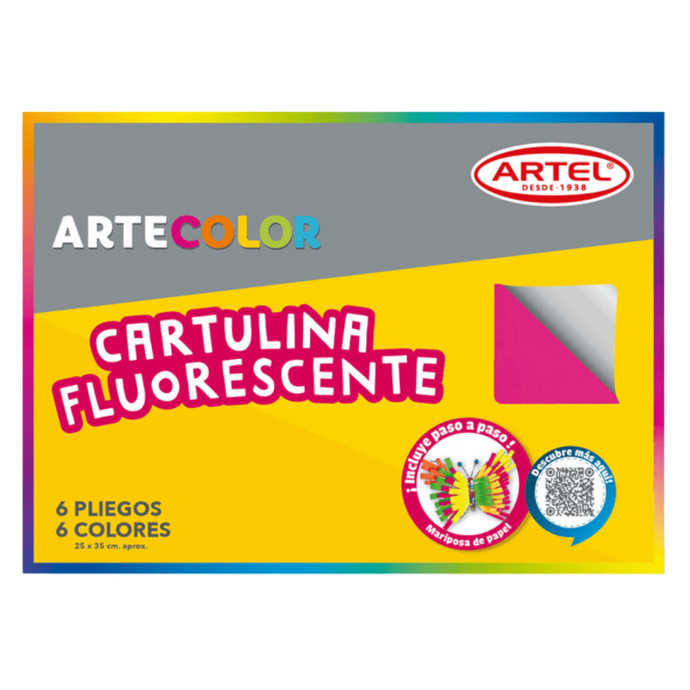 Bolson Cartulina Fluorescente Artel