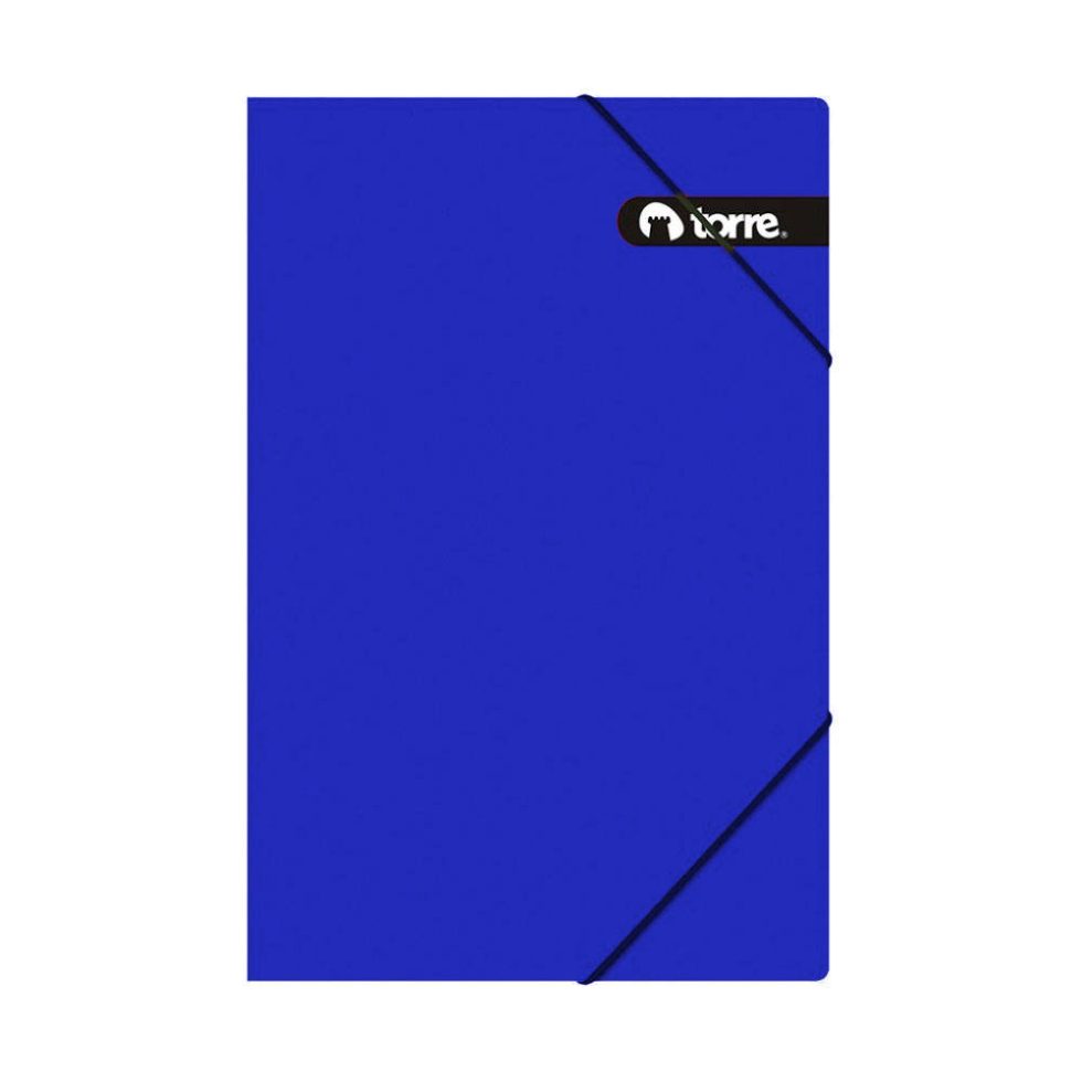 Carpeta con Elástico Azul Oficio Torre