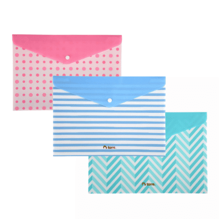 Carpeta con Boton Pastel A4 Torre