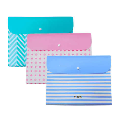 Carpeta 7 Divisiones Acordeón Pastel A4 Torre