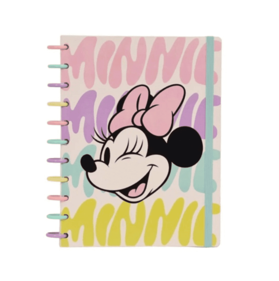 Cuaderno Discos Carta Minnie Mouse Mooving + 1 Refill Organizador