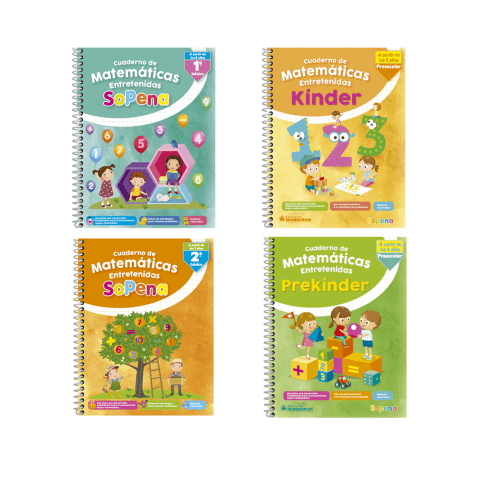 Cuaderno de Matematicas Entretenidas Sopena (Pre-Kinder a 4° Basico)
