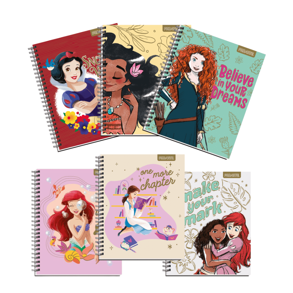 Cuaderno Universitario Princesas Proarte 100 Hjs. 7 mm.
