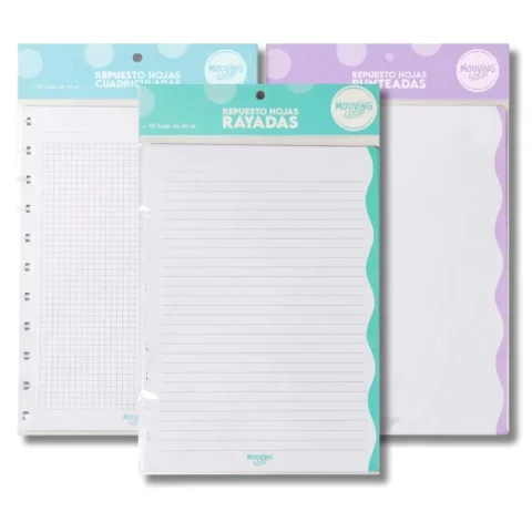 Refill para cuadernos con disco Carta Mooving