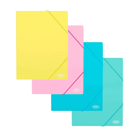 Carpeta con Elásticos Pastel A4 Artel