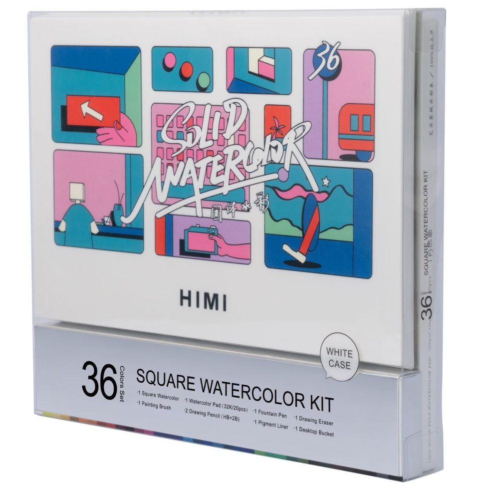Set Acuarelas 36 colores HIMI-MIYA