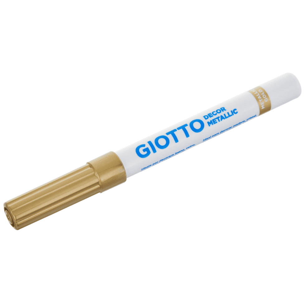 Marcador Metálico Dorado Giotto