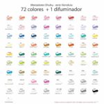 72 Marcadores de Alcohol + 1 Blender OHUHU Doble Punta - Imagen 2