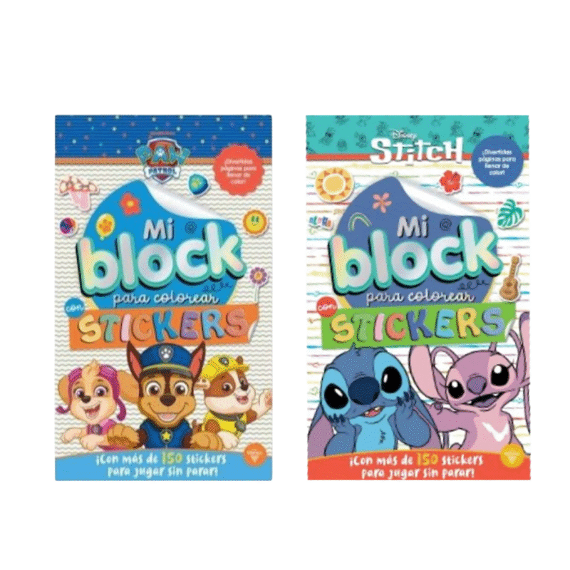 Colección Mi Block para Colorear con Stickers Vértice