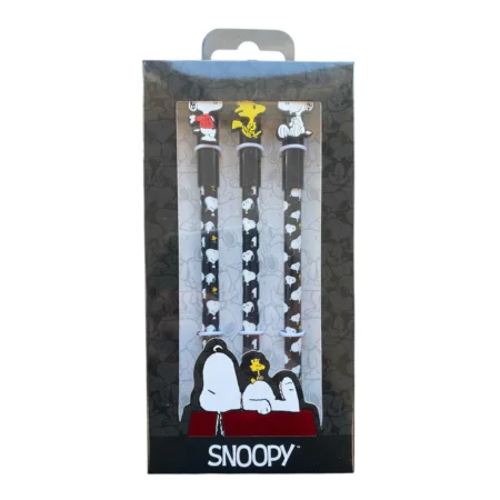 Set 3 Bolígrafos Roller Pasta Azul Snoopy Maw Mooving